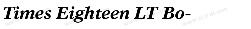 Times Eighteen LT Bo字体转换